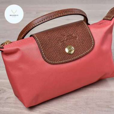 Longchamp Le Pliage Original Pouch With Top Handle - 100% Authentic Grenadine