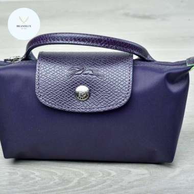 Longchamp Le Pliage Original Pouch With Top Handle - 100% Authentic Purple