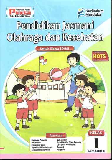 Buku LKS PJOK Kelas 1 SD/MI kurikulum Merdeka Semester 2