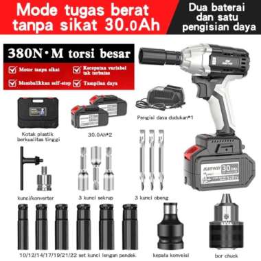 -cordless electric impact wr New dua baterai pas dampak 88V