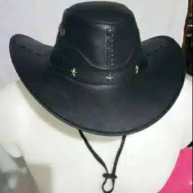 VERISH Topi Laken / Koboi Kulit Asli Garut Standar Coklat