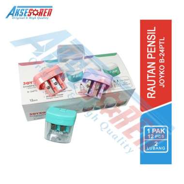 Aksesoren Serutan Pensil Joyko [1 Pack/12 Pcs] / Rautan 2 Lubang / Penyerut Pinsil 1 Pak / Kerokan P