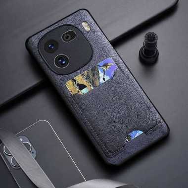 CASING IQOO 12 5G CASE IQOO 12 5G LEATHER SLOT CARD COVER IQOO 12 5G HITAM