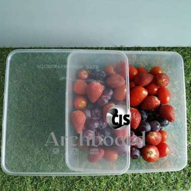 Thinwall DM Square 1500 ml + Tutup / Kotak makan Thinwall Kotak 1.500 ml (25 pcs)