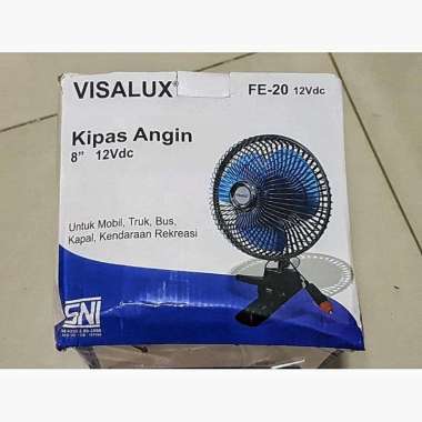Kipas Angin DC 12V 8 Inch Visalux / Kipas Angin Mobil 12 Volt 8 inci / Kipas Angin Jepit Mobil DC Fa