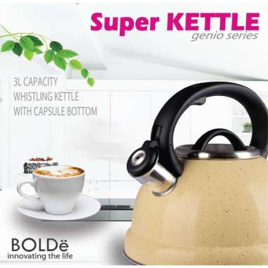 BOLDe Super Kettle Genio Series / Whistling Kettle / Kettle Siul CREAM