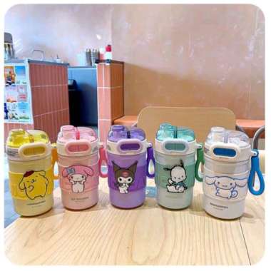 BOTOL MINUM 2 IN 1 SANRIO ORI / BOTOL MINUM CINNAMOROLL / BOTOL KUROMI / BOTOL POMPURINE Pompurine