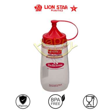 LION STAR BOTOL KECAP | BOTOL SAUS | BOTOL MAYONISE | BOTOL CUKA 475ML MERAH