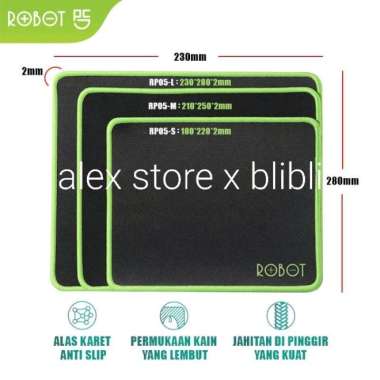 Robot RP05 Mouse Pad Gaming Anti-Slip Soft Surface S M L MousePad M 21 x 25cm