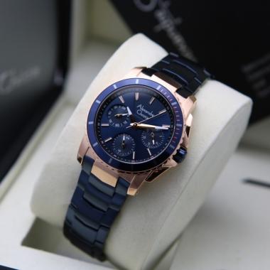JAM TANGAN WANITA ALEXANDRE CHRISTIE AC 6455 AC6455 STAINLESS ORIGINAL ROSEGOLD BLUE