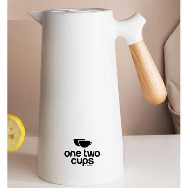 Teko Stainless Steel 1 Liter Mini Tebal - Teko Thermos Pitcher Kopi Teh Thermal Putih