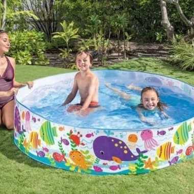 Intex Kolam Besar Tanpa Pompa - Bak Renang Mandi Anak Berenang Karet