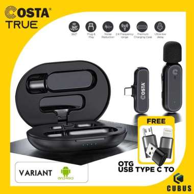 COSTA True Wireless Microphone Clip On Mic Monitoring For Smart Phone single Transmitter PAKET-C+OTG