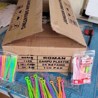 garpu plastik kecil kue ultah dan piring kertas mas piring