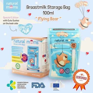 Kantong Asi Natural Moms 100ml 120ml 100ml Flying Bear