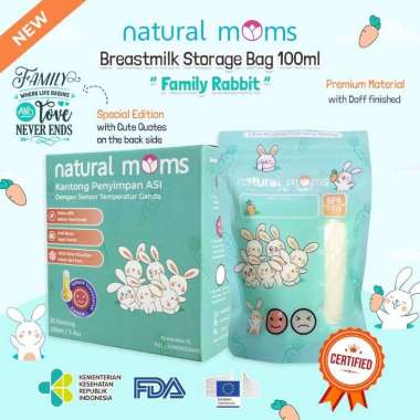 Kantong Asi Natural Moms 100ml 120ml 100ml Family Rabbit