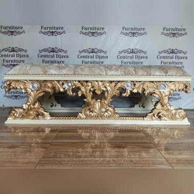 Kursi Sofa Ukir Duco Stool Panjang Bale Bale Bangku Puff Mebel Jepara