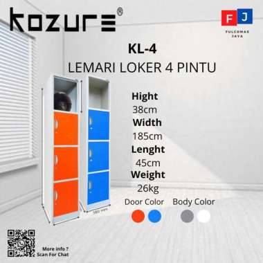 KOZURE LOKER BESI LEMARI LOKER KABINET KL-4 Filling Cabinet