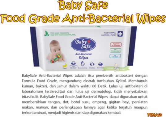 Jual PERA64 FOOD GRADE ANTI BACTERIAL WIPES 10 SHEETS di Seller