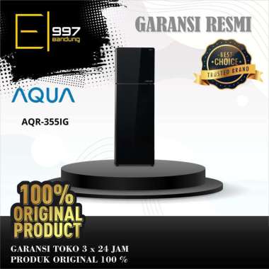 KULKAS AQUA AQR 355IG / AQR 355 IG / AQR355IG , 2 PINTU 270 LITER - Hitam