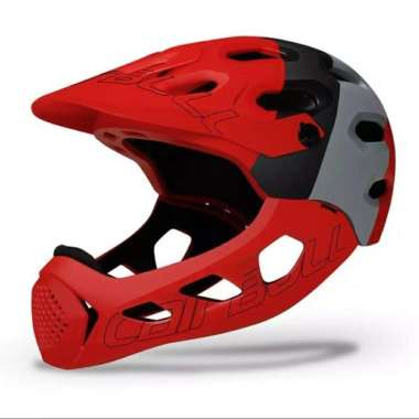 HELM SEPEDA FULL FACE MTB TRAIL DOWNHILL CAIRBULL Merah
