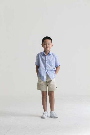 Sejauh Mata Memandang Kemeja Anak Lapis Onde Biru Muda L