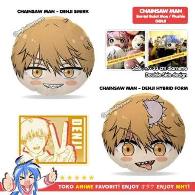 Bantal Bulat Anime Chainsaw Man Denji