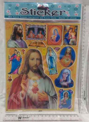 Stiker Sticker Tempelan Laser Tuhan Yesus Jesus Kristus Bunda Maria