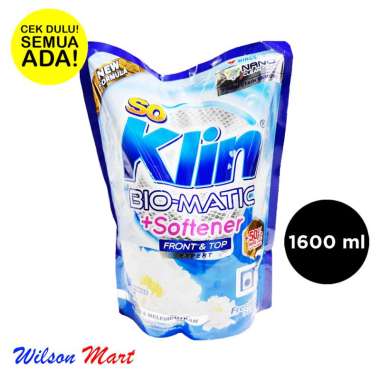Promo Harga So Klin Biomatic Liquid Detergent Front Load 1600 ml - Blibli