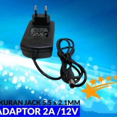 ADAPTOR CCTV, ADAPTOR LED, ADAPTOR MODEM 2A/12V UKURAN JACK 5.5 X 2.1MM