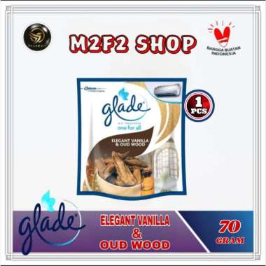 Glade Pengharum Ruangan Pouch Elegant Vanilla & Oud Wood - 70 gr (Kemasan Satuan)