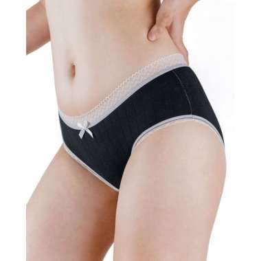 PANTY Celana Dalam Wanita Low Waist Renda Black M