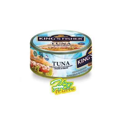 King's Fisher Tuna Chunk In Brine|Ikan Tuna Kaleng 170gr