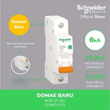 MCB DOMAE SCHNEIDER 25 A AMPERE 1 PHASE