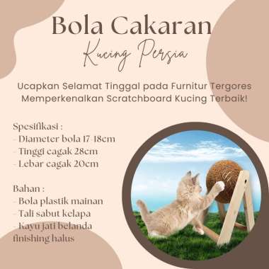 BOLA MAINAN KUCING - BOLA STAND CAKARAN KUCING - cat scratcher