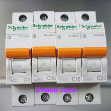 MCB DOMAE SCHNEIDER 1 PHASE 2A Ampere 4A Ampere 6A 6 ampere 10A 10 Ampere 16A 16 Ampere 20A 20 Amper