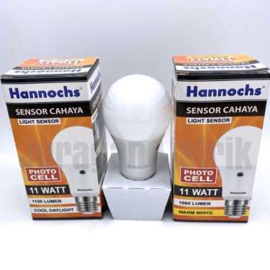 Lampu Bohlam Sensor Cahaya Hannochs 11 Watt Multicolor