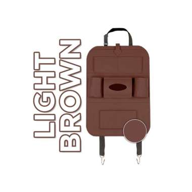 Goto Mobio Car Seat Organizer Tas Belakang Jok Mobil Multifungsi COKELAT MUDA