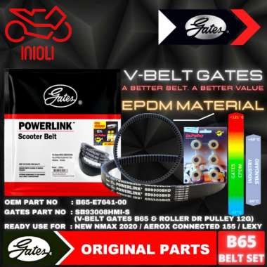 VAN BELT GATES V BELT V-BELT VBELT BELT SET GATES POWERLINK ROLLER DR PULLEY NEW NMAX AEROX CONNECTE