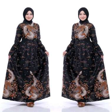 Gamis Batik Wanita | Long Dress Batik Wanita | Baju Batik Wanita | Baju Casual Wanita Jumbo motif 8