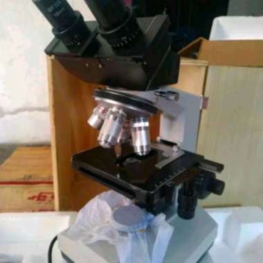 Mikroskop Binocular Microscope Binokuler LED 107BN Monokuler XSZ Putih