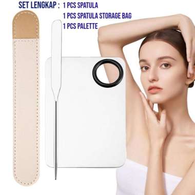 Mixing Palette Spatula Mix Make Up Pallete Foundation Stainless Pallet pencampur makeup Non Picasso