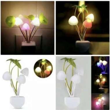 Lampu Tidur Sensor Otomatis Jamur Avatar Gelap Nyala, Lampu Jamur