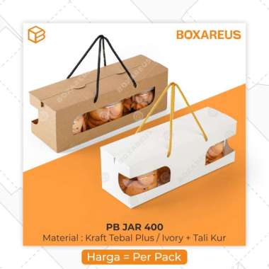 Box Toples Tabung Hampers Jar Silinder Kemasan Dus | PB JAR 400 White