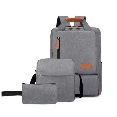 Tas Sekolah 3 in 1 Set Tas Ransel Tas Selempang Tas Kecil Multifungsi Tas Ransel Pria Wanita TR808 A
