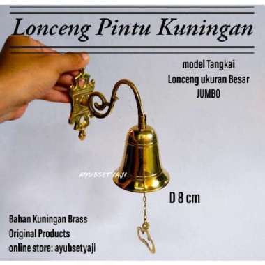 Bel rumah Tangkai Lonceng Besar Lonceng Kuningan Bel Pintu Antik jumbo