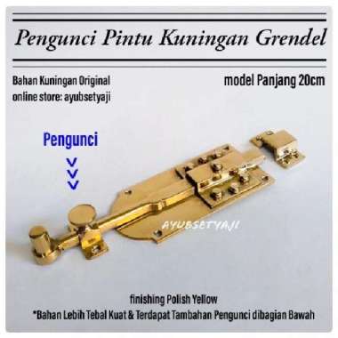 Grendel Pintu Batavia Rumah Pagar Grendel Batavia Kuningan Antik 23cm