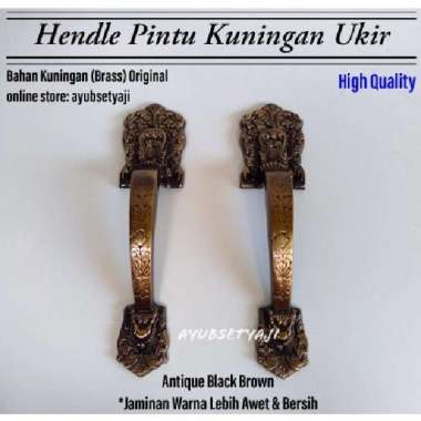 Hendle pintu garas Kuningan Ukir Hendle Pintu Kuningan antik
