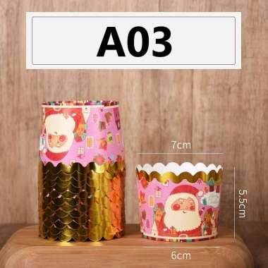 aiGooTan - ALAS CUP CAKE (ISI 10) - Kertas Muffin Paper Cupcake Kue Bolu Roti Wadah Tempat Murah Med