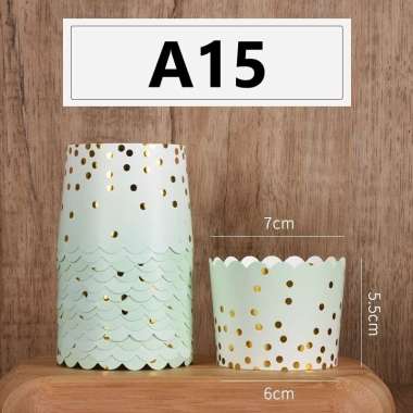 aiGooTan - ALAS CUP CAKE (ISI 10) - Kertas Muffin Paper Cupcake Kue Bolu Roti Wadah Tempat Murah Med
